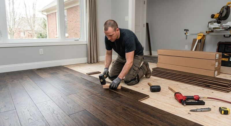 Dark Wood Floor Installation in Port Orange, FL
