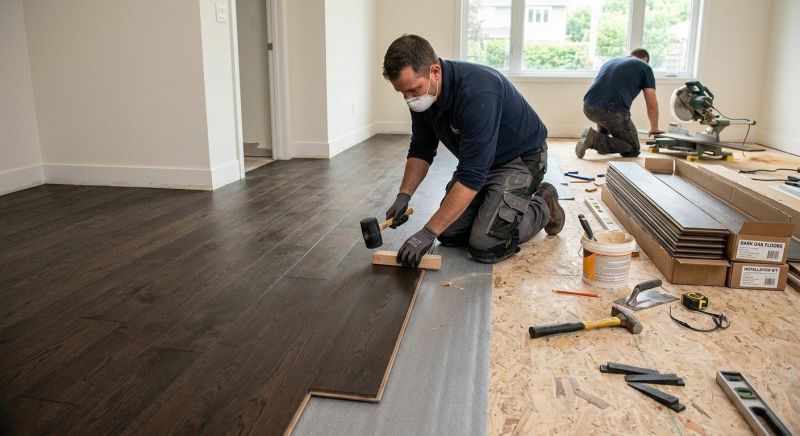 Dark Wood Floor Installation in Port Orange, FL