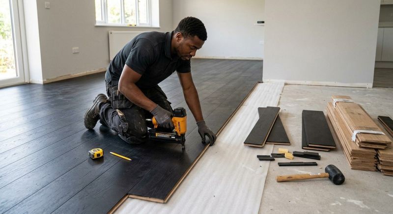Dark Wood Floor Installation in Port Orange, FL